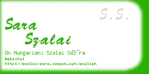 sara szalai business card